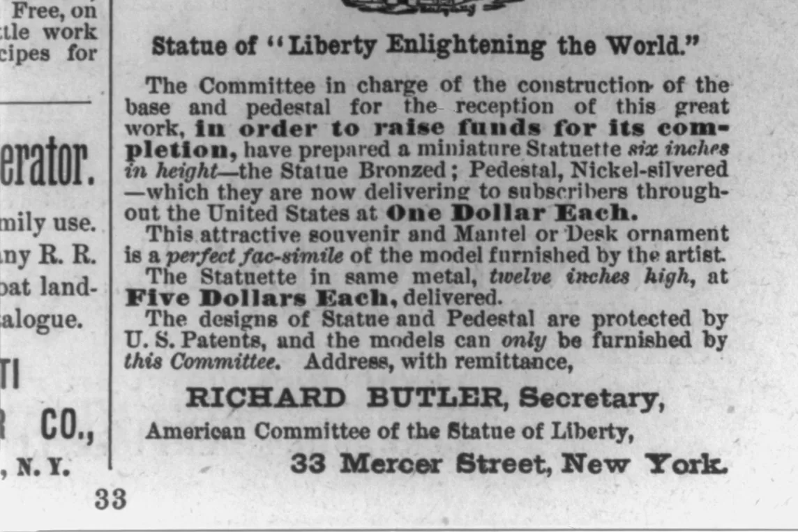 Plate for The Statue of Liberty
